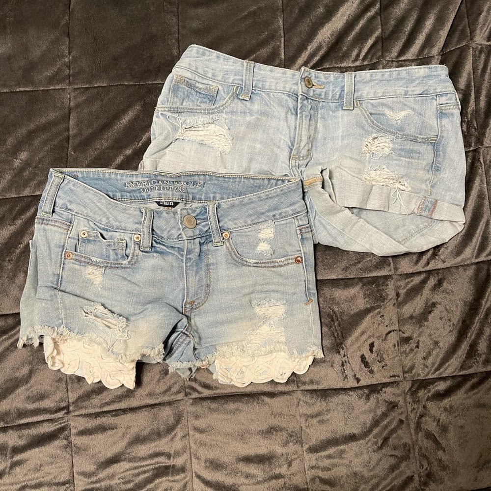 AEO and A&F Size 2 shorts